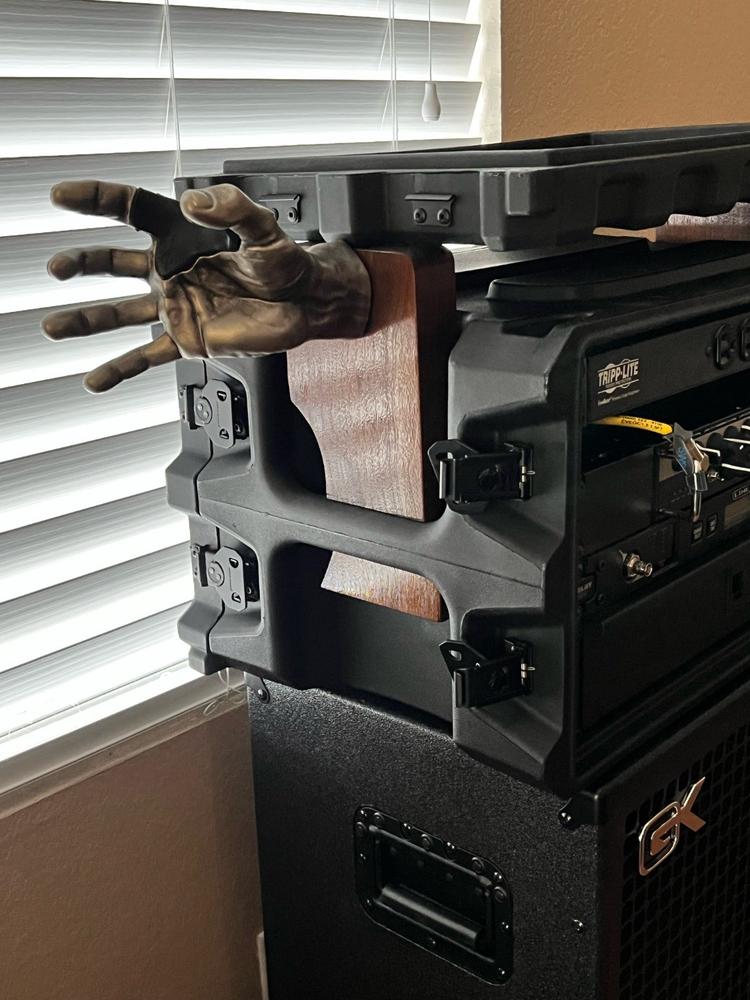 Silver Finish Classic Grip Wall Hanger - Right - Customer Photo From JEFFREY MORRISON