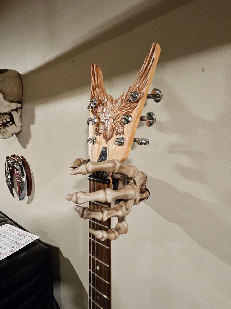 Gold Finish Classic Grip Wall Hanger - Left - Customer Photo From Shawn Greenough 