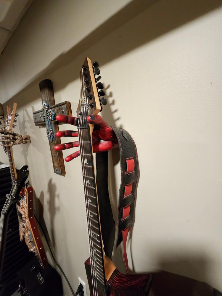 Gold Finish Classic Grip Wall Hanger - Left - Customer Photo From Shawn Greenough 
