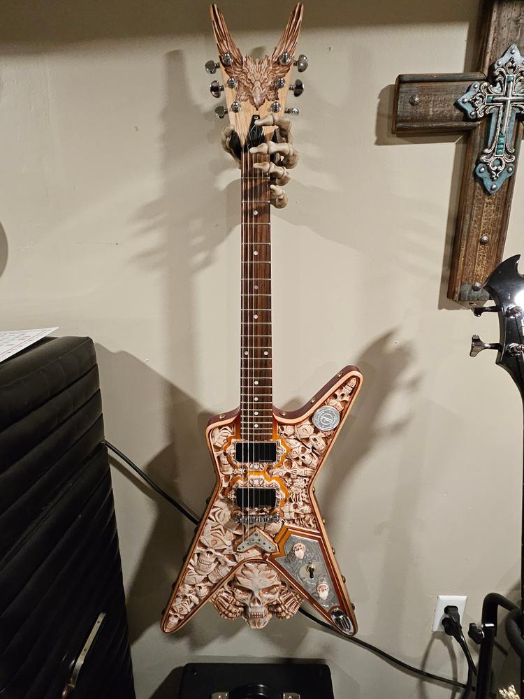 Gold Finish Classic Grip Wall Hanger - Left - Customer Photo From Shawn Greenough 