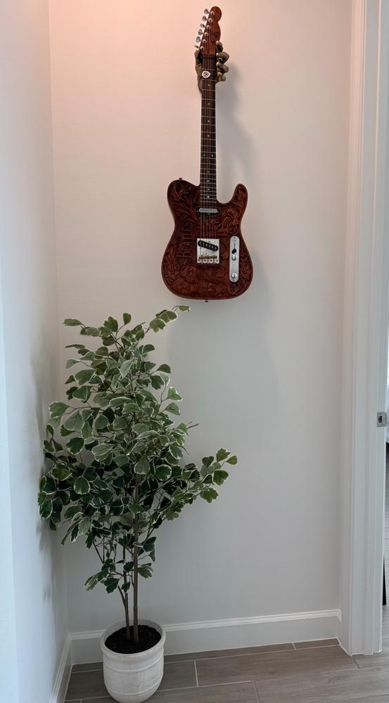 Gold Finish Classic Grip Wall Hanger - Left - Customer Photo From Jordyn Timpano