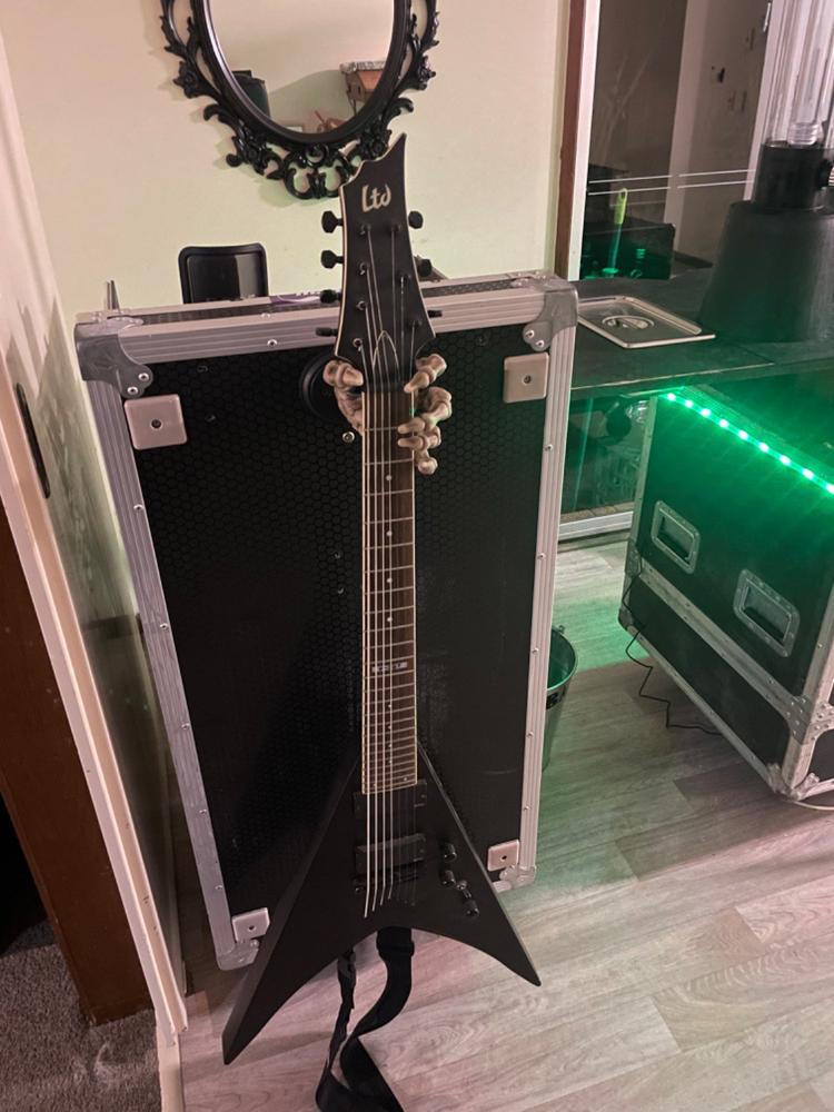 Grip Reaper Skeleton Hand Guitar Hanger - Left - Customer Photo From Lance Jones
