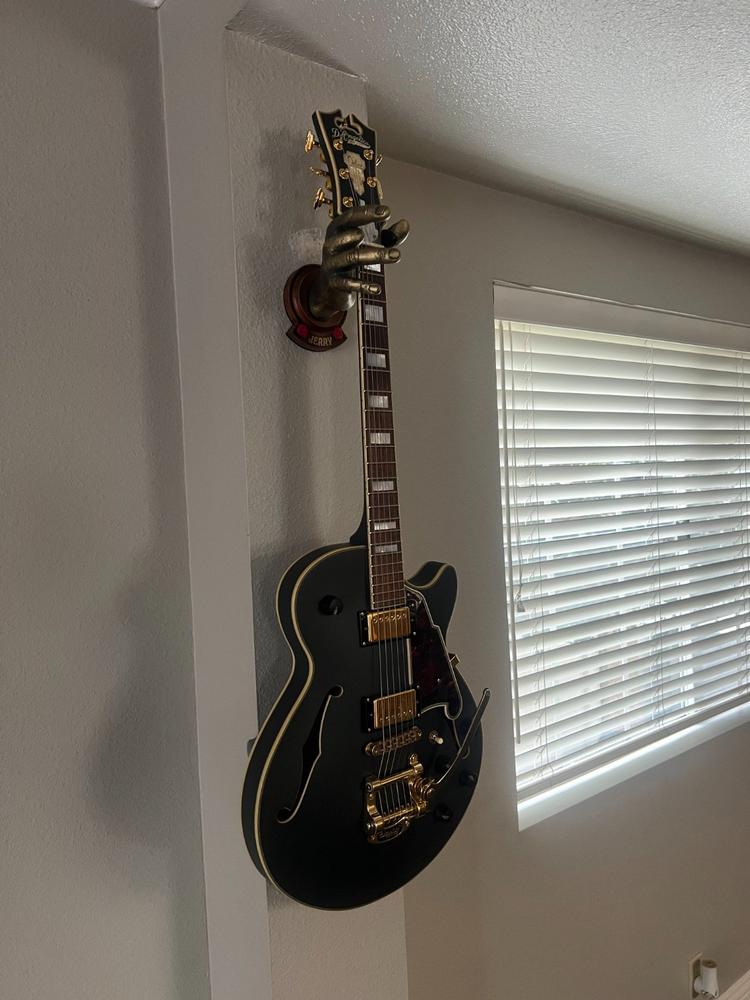 Jerry Garcia w/ Basic Plate Guitar Hanger - Customer Photo From Jay Crider