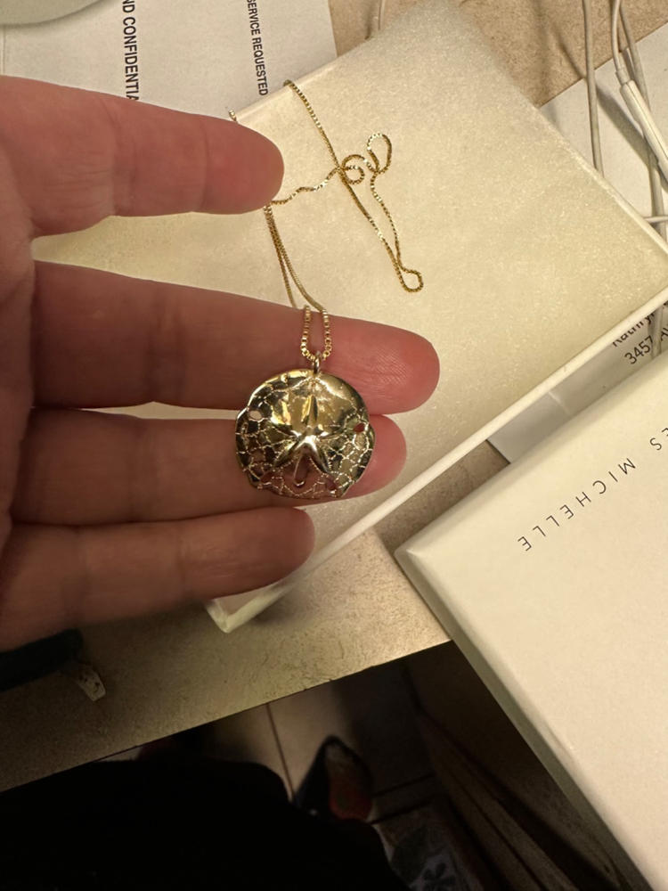 Large Sand Dollar Necklace - Customer Photo From Katie Marchy