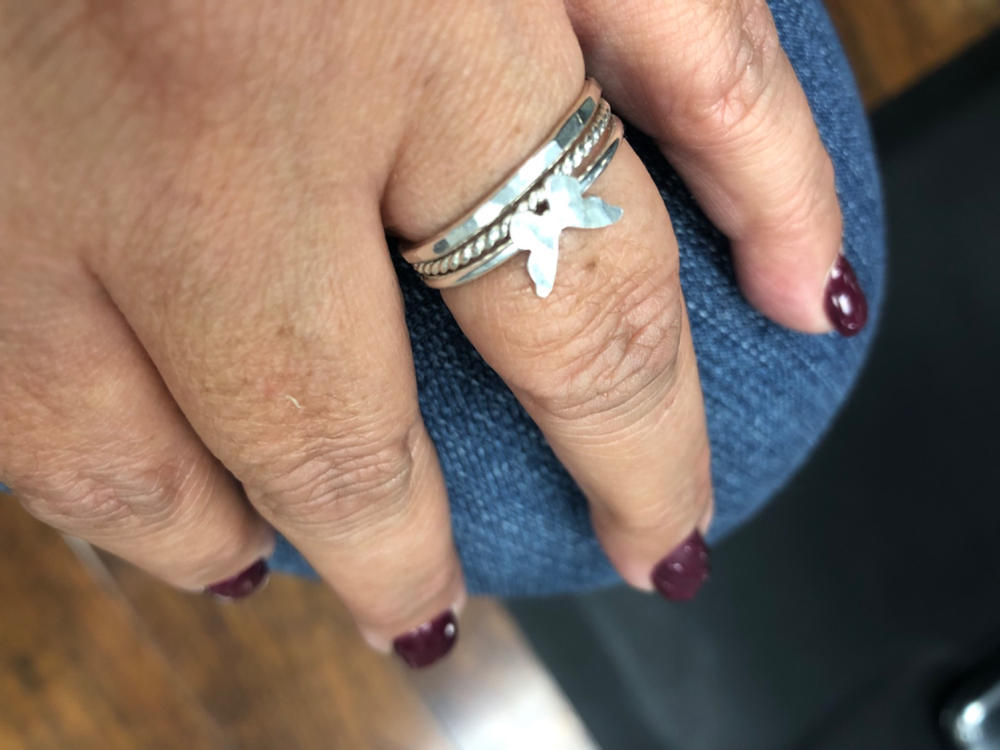 Tiny Butterfly Stacking Ring Set - Customer Photo From Dena Jaquez