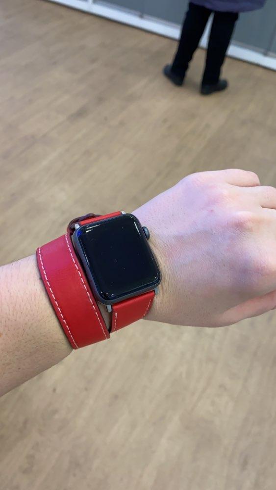 Genuine Double Tour Bracelet Leather Band for Apple Watch - Customer Photo From I***a