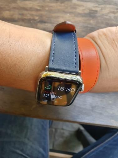 Genuine Double Tour Bracelet Leather Band for Apple Watch - Customer Photo From A***g