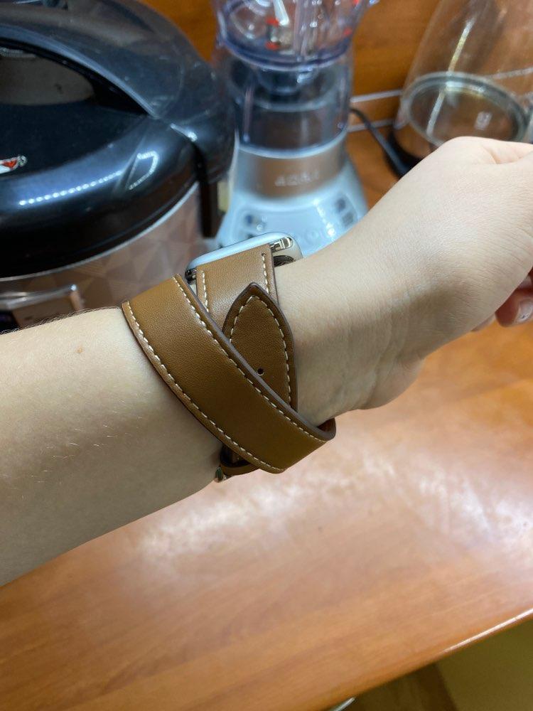 Genuine Double Tour Bracelet Leather Band for Apple Watch - Customer Photo From Y***