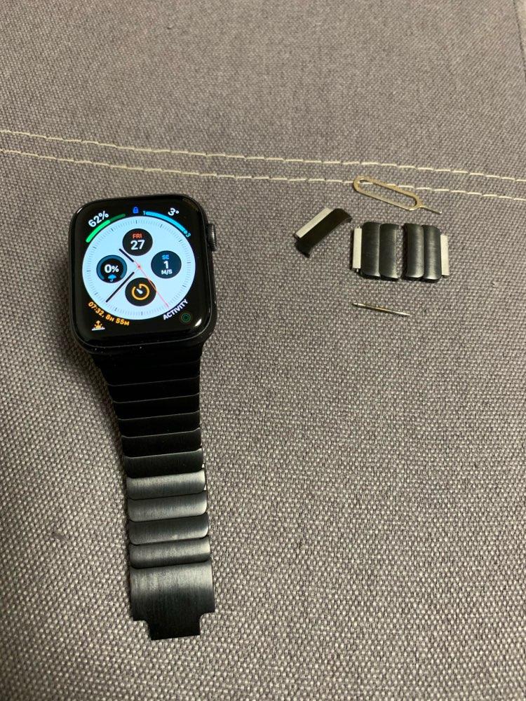 Stainless Steel Butterfly Buckle Ceramic Strap for Apple Watch - Customer Photo From N***o