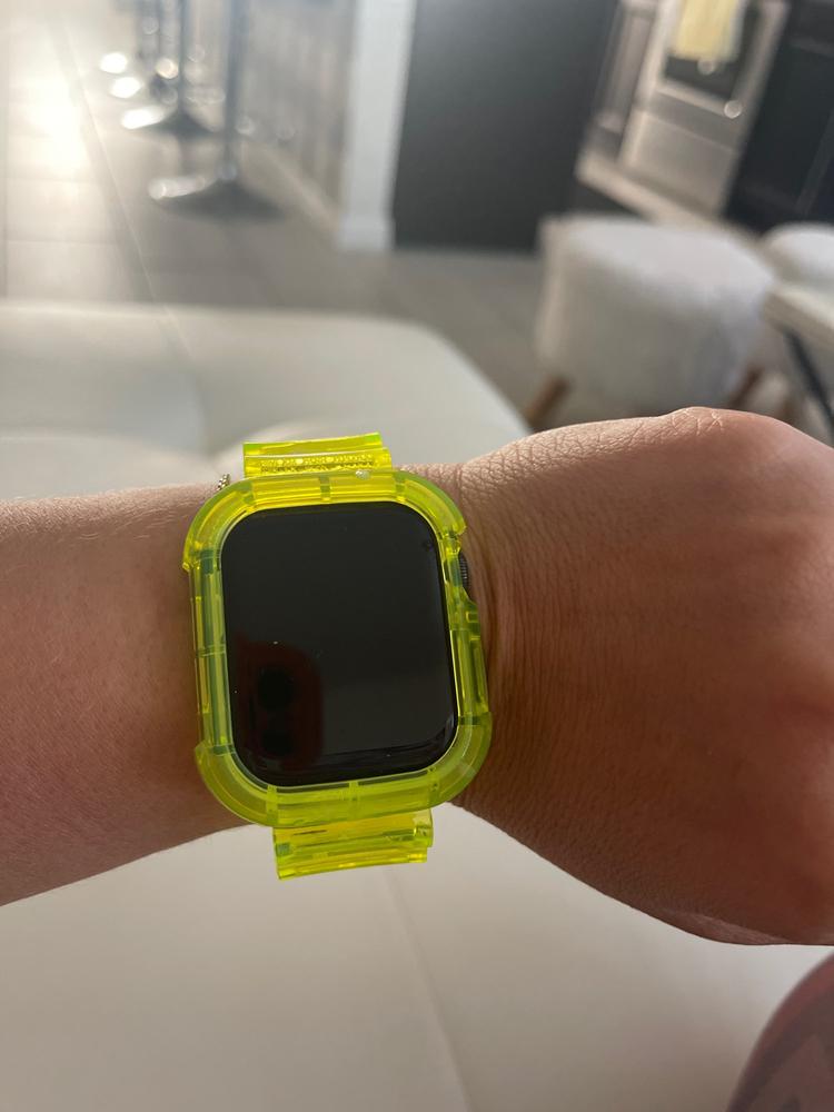 Retro Style Transparent Strap for Apple Watch - Customer Photo From L***a