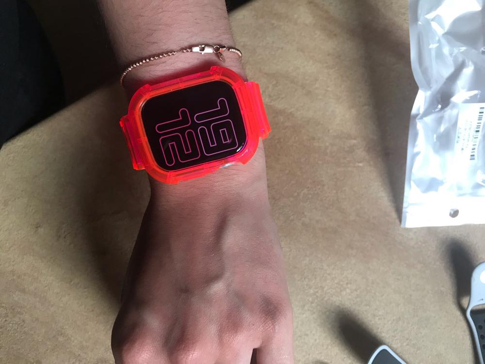 Retro Style Transparent Strap for Apple Watch - Customer Photo From G***G