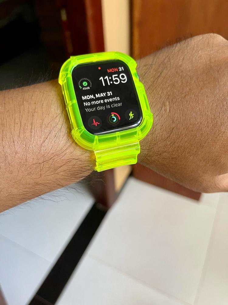 Retro Style Transparent Strap for Apple Watch - Customer Photo From Anonymous