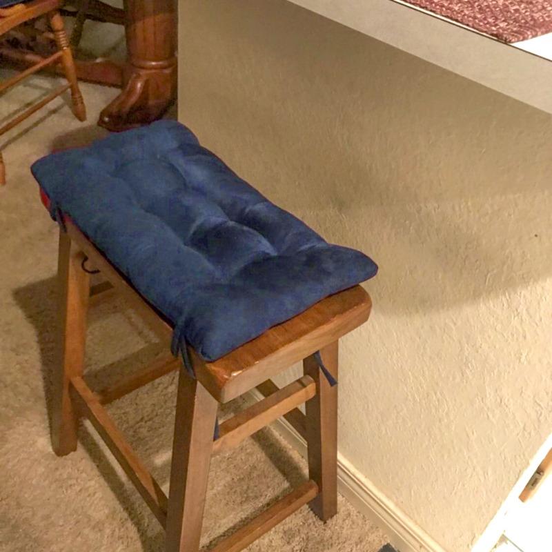 MicroSuede Royal Blue Saddle Stool Cushions Gaucho Stool / Satori S