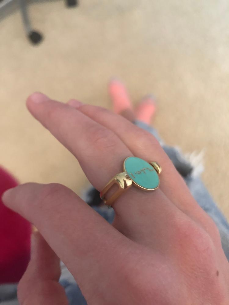 YOU GOT THIS Chroma Anxiety Fidget Ring clicks & spins - Customer Photo From Leah