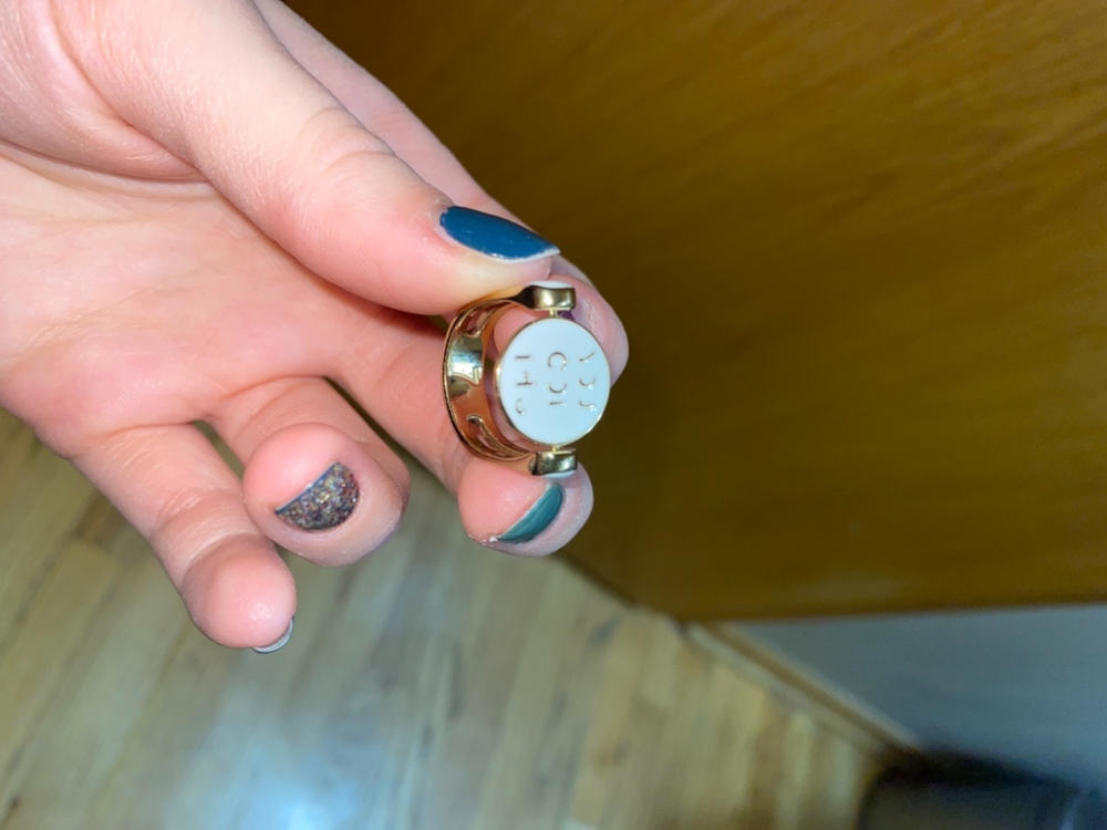 YOU GOT THIS Chroma Anxiety Fidget Ring clicks & spins - Customer Photo From Alli C.