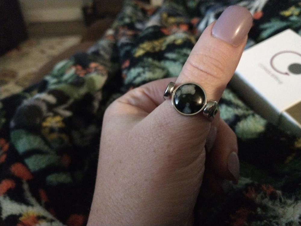 Crystal Collection: Black Picasso Jasper Spinner - Customer Photo From Penny W.
