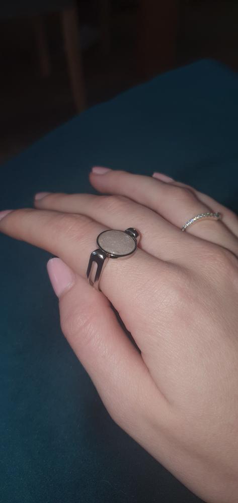 Clear Quartz Authentic Crystal Anxiety Fidget Ring clicks & spins - Customer Photo From Roisin