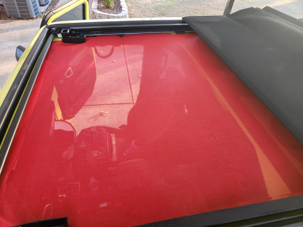 2018-2023 Hothead Sun Shade for Jeep Wrangler JL (4 Door) Sky One-Touch Power Top - Customer Photo From Kristi Lane