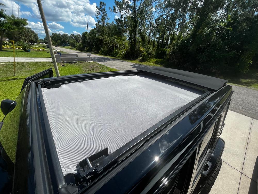 2018-2023 Hothead Sun Shade for Jeep Wrangler JL (4 Door) Sky One-Touch Power Top - Customer Photo From Anabel