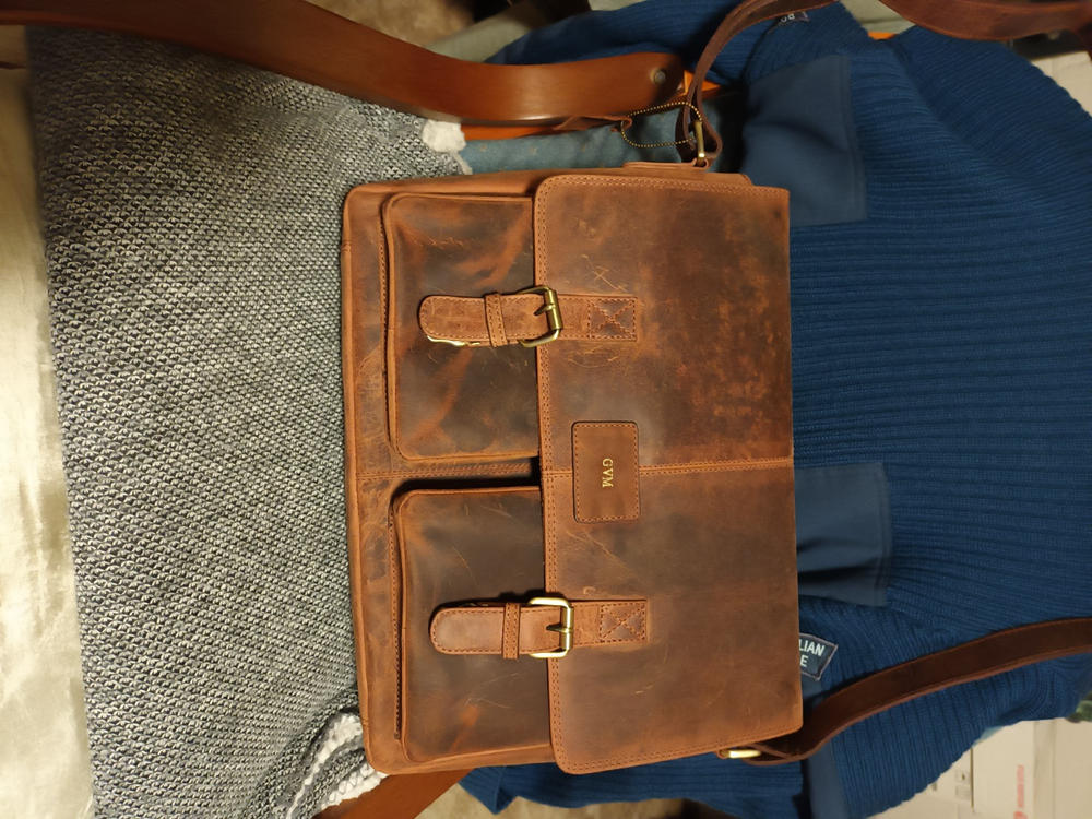 Leather Messenger Bag - Easton - Customer Photo From George Meaney