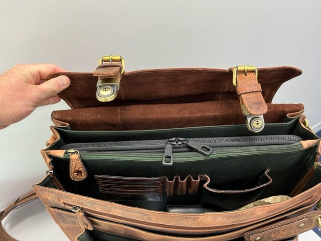 Vintage Leather Messenger Bag - Toledo - Customer Photo From Jamie T.