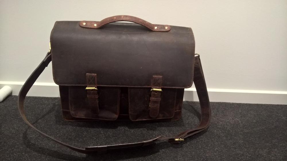 Vintage Leather Messenger Bag - Toledo - Customer Photo From Mark S.
