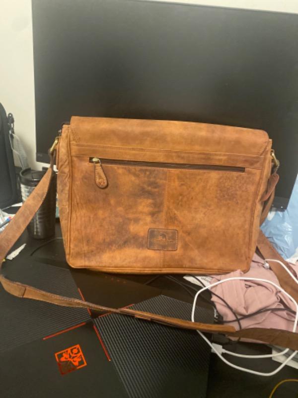 Richmond Laptop Bag | Leather Laptop Bag Men - Customer Photo From Stephanie A.