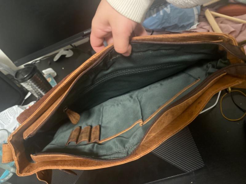 Richmond Laptop Bag | Leather Laptop Bag Men - Customer Photo From Stephanie A.