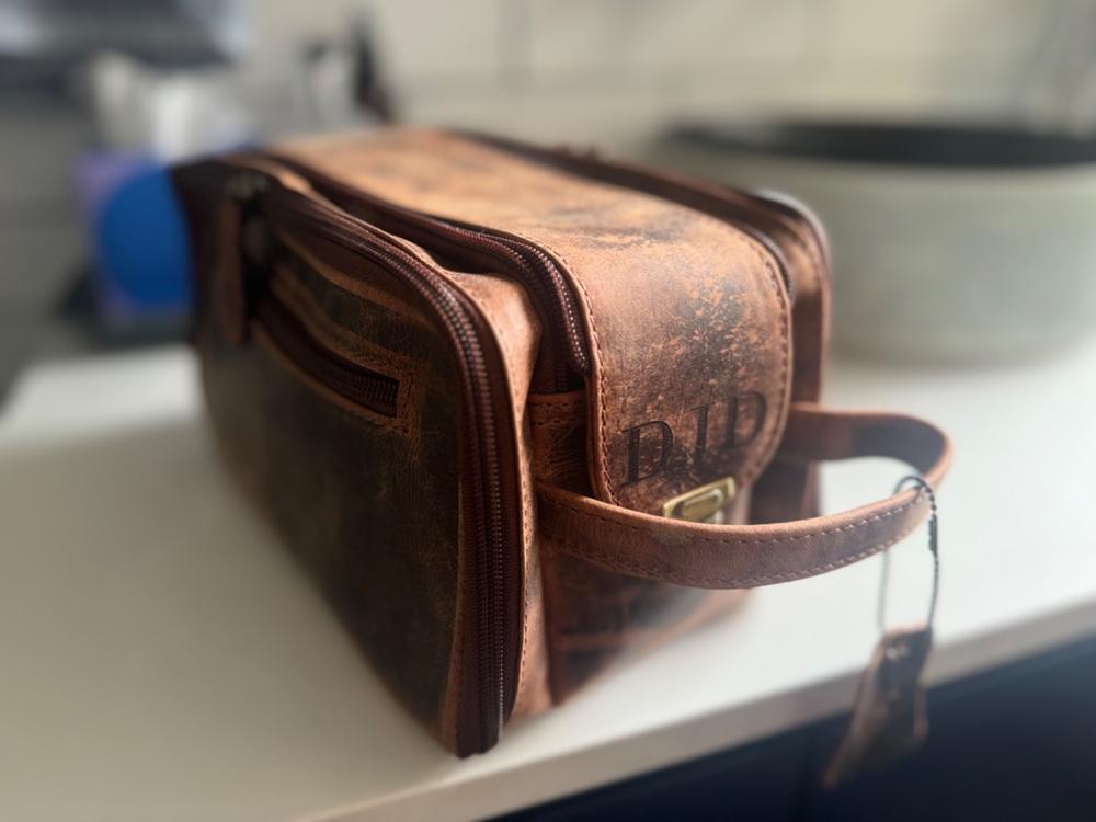 Leather Travel Toiletry Bag Porter - Customer Photo From Karen Dimech