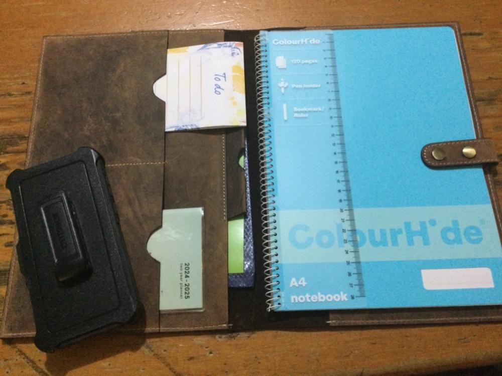 Leather A4 Notebook Cover - Oxford - Customer Photo From Libby Elliott