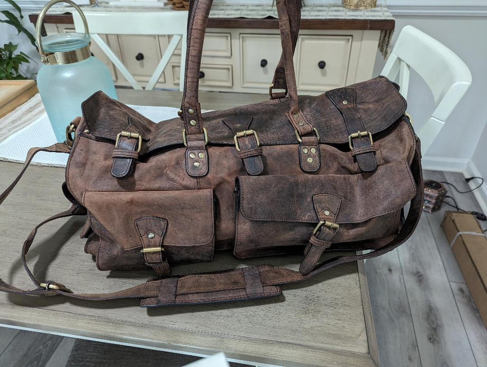 Leather Duffle Bag - Shepherd - Customer Photo From Ali Alkasey