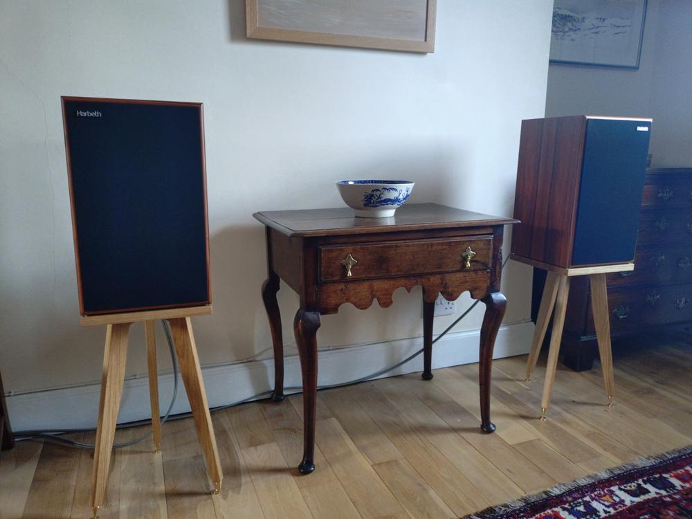 Harbeth M30.2 XD Loudspeaker Stands 140-900mm (Pair) - Customer Photo From Christopher Dyos