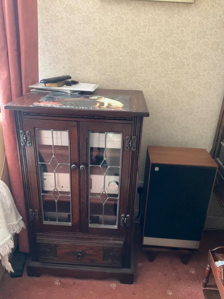 The Snipe Hardwood Desktop Speaker Stands (Pair) - Customer Photo From Tom OGrady