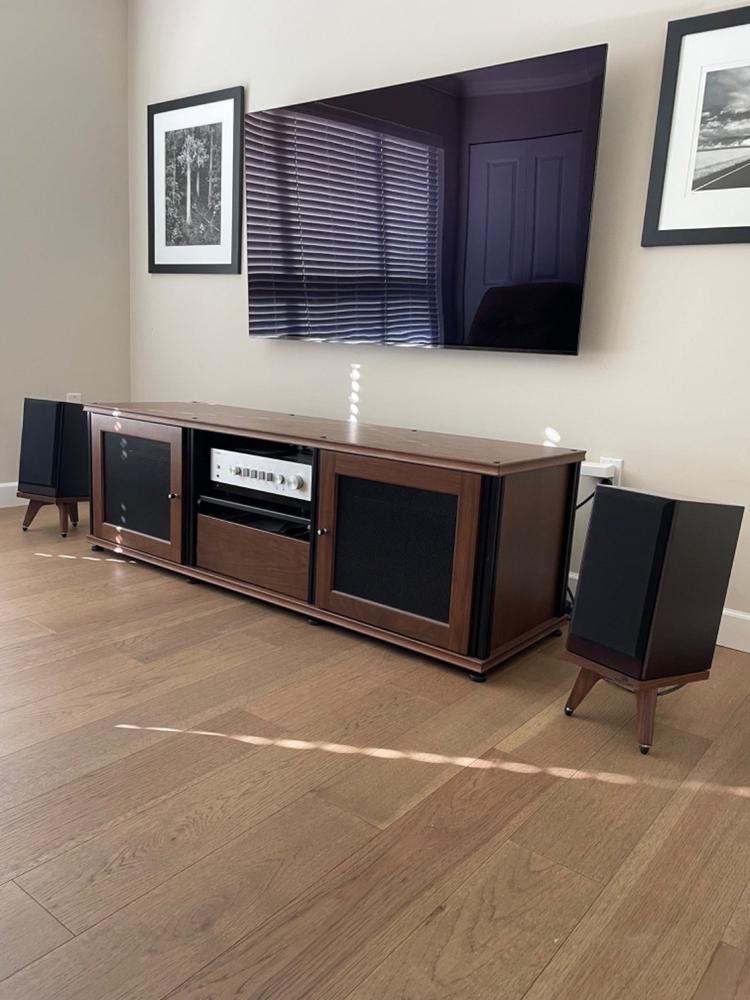 The Drunken Snipe Hardwood Desktop Speaker Stands (Pair) - Customer Photo From Anonymous