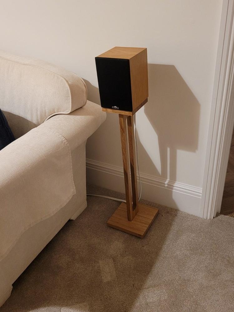 Harmony Solid Oak Speaker Stand (Pair) 700mm, 600mm, 500mm - Customer Photo From Anonymous