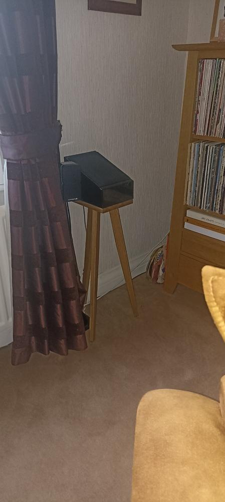 650-700mm The Heron Hardwood Speaker Stands (Pair) - Customer Photo From Anonymous