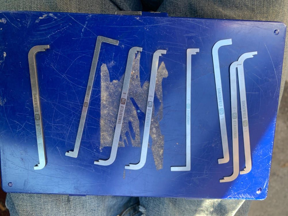 Dangerfield EXTENDED Top of Keyway TOK Tension Wrench Set + Case