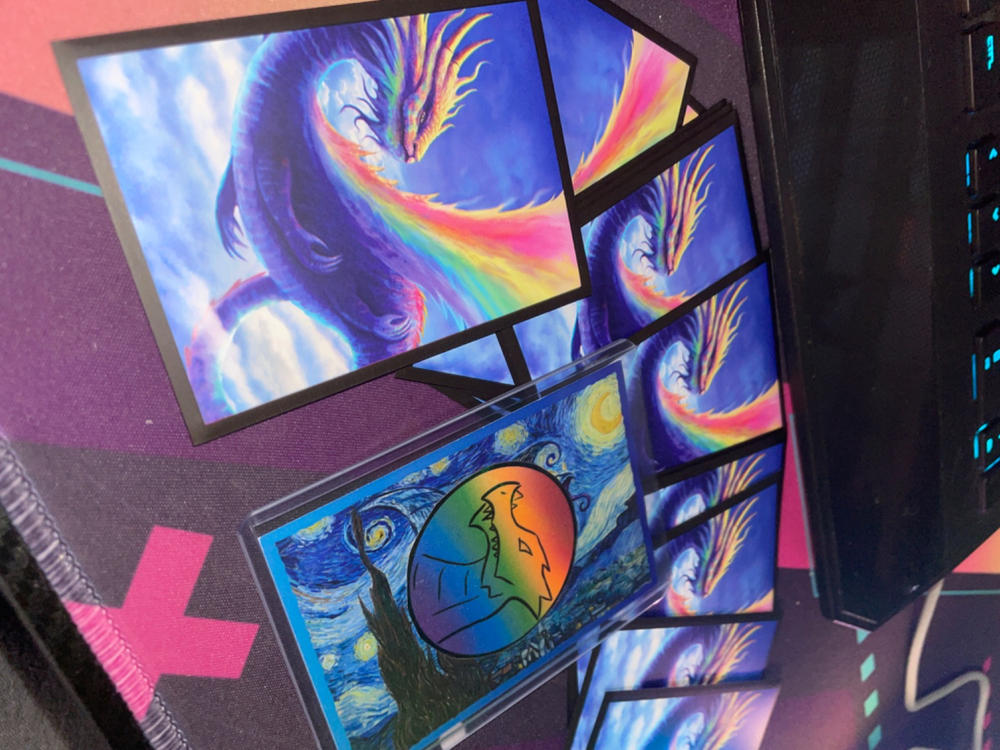 rainbow dragon card sleeves MTG 50 MTG Standard Sleeves Deck Protector 120 m quality thickness Dragon Shield, Standard size TCG