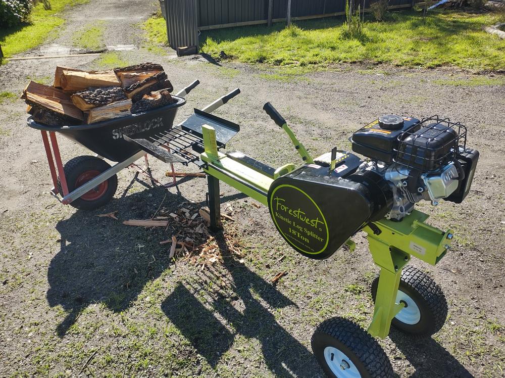 18 Ton Kinetic Log Splitter 3HP Petrol Log Splitter BM11097P - Customer Photo From Glenn Lucking