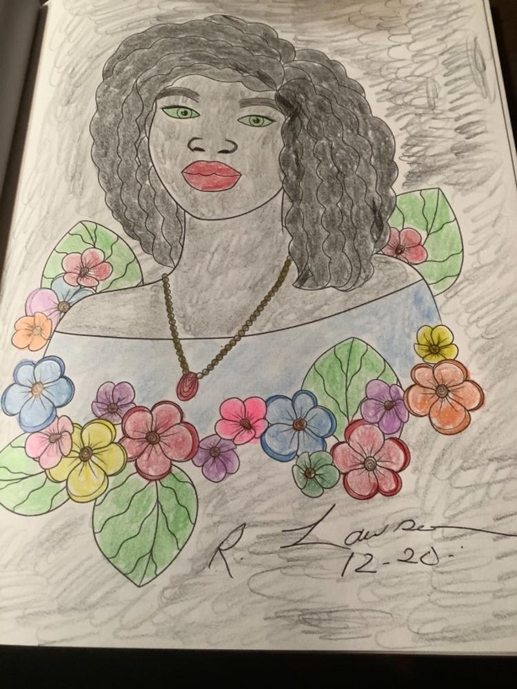 Black Girl Magic Coloring Book Vol. 2: Botanical Beauties - Customer Photo From Rosalia Lawson