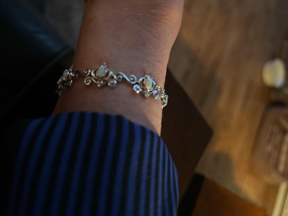 Enchanted Disney Fine Jewelry Sterling Silver 1/6 CTTW Elsa Fashion Bracelet - Customer Photo From Donnna G.