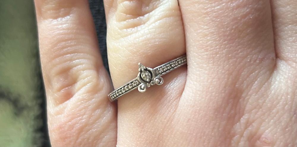 Enchanted Disney Fine Jewelry Sterling Silver 1/10 CTTW Cinderella Ring - Customer Photo From Paige Stockwell