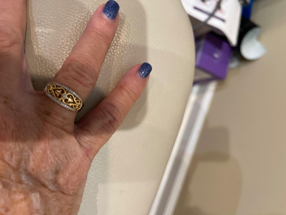 Enchanted Disney Fine Jewelry 14K Yellow Gold over Sterling Silver with 1/10 CTTW Jasmine Aladdin Live Action Ring - Customer Photo From Sharon M.