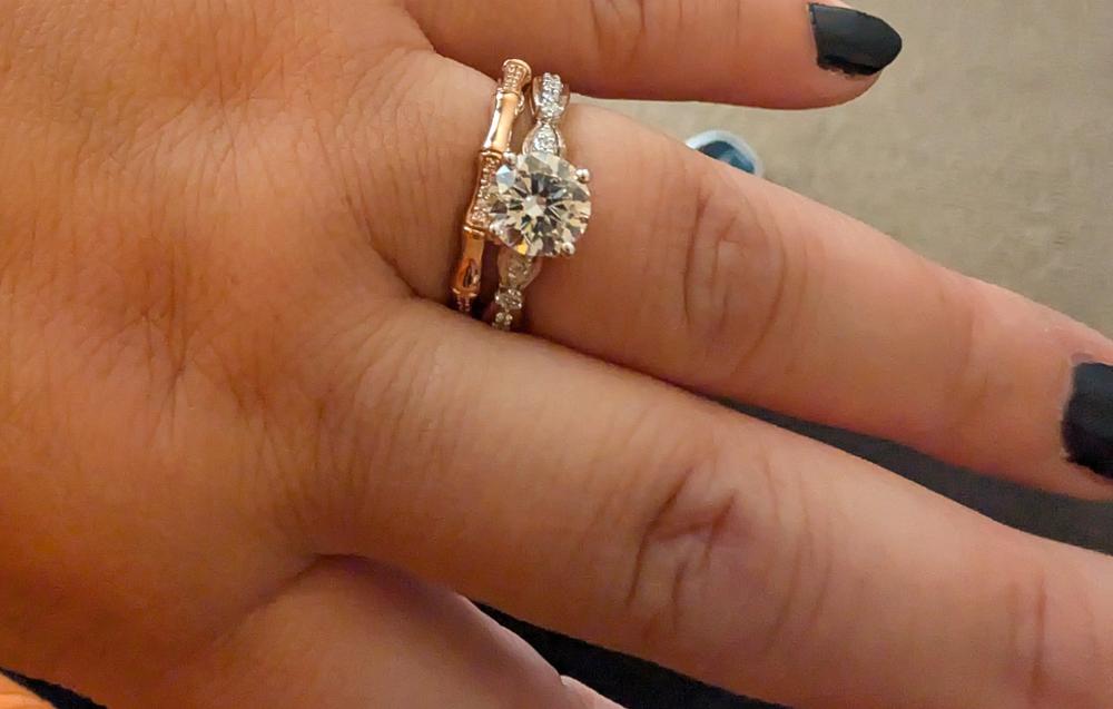 Enchanted Star Lab Grown Diamond 14K Gold Belle Ballroom Engagement Ring - Customer Photo From Lizeida David Wolf