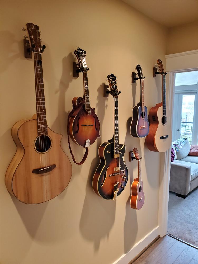 Classic Cantabile Guitar Wall Hanger Wood 3 Piece