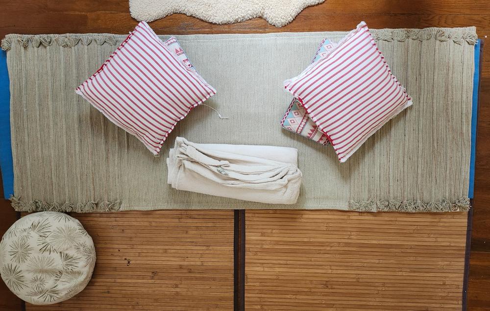 Jade & Jute - Naturally Dyed Herbal Yoga Mat - Customer Photo From Libby Tomb