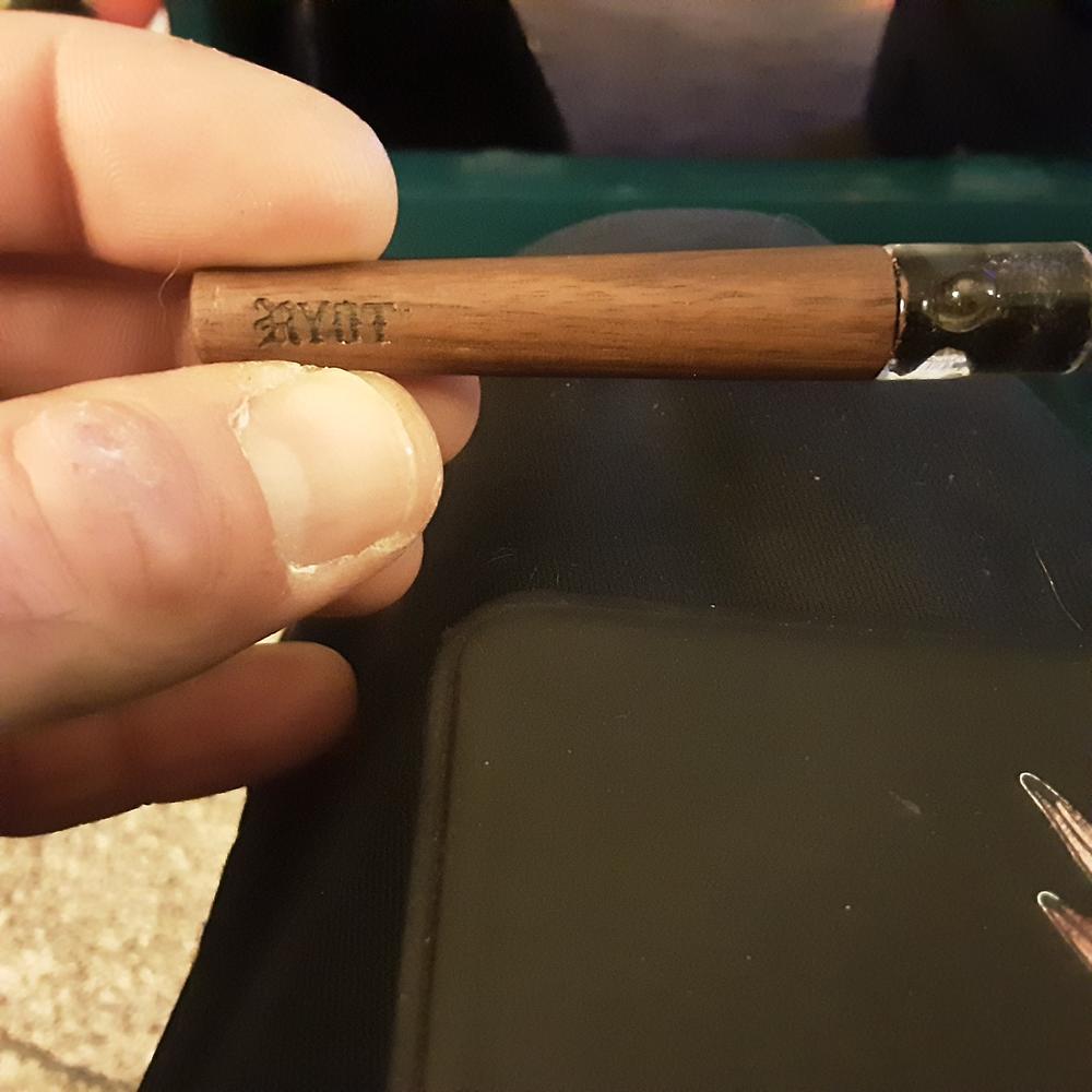RYOT 12mm Large Wood One Hitter Bat w/ Glass Tip - Customer Photo From Phillip