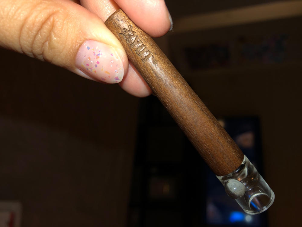 RYOT 12mm Large Wood One Hitter Bat w/ Glass Tip - Customer Photo From Anonymous