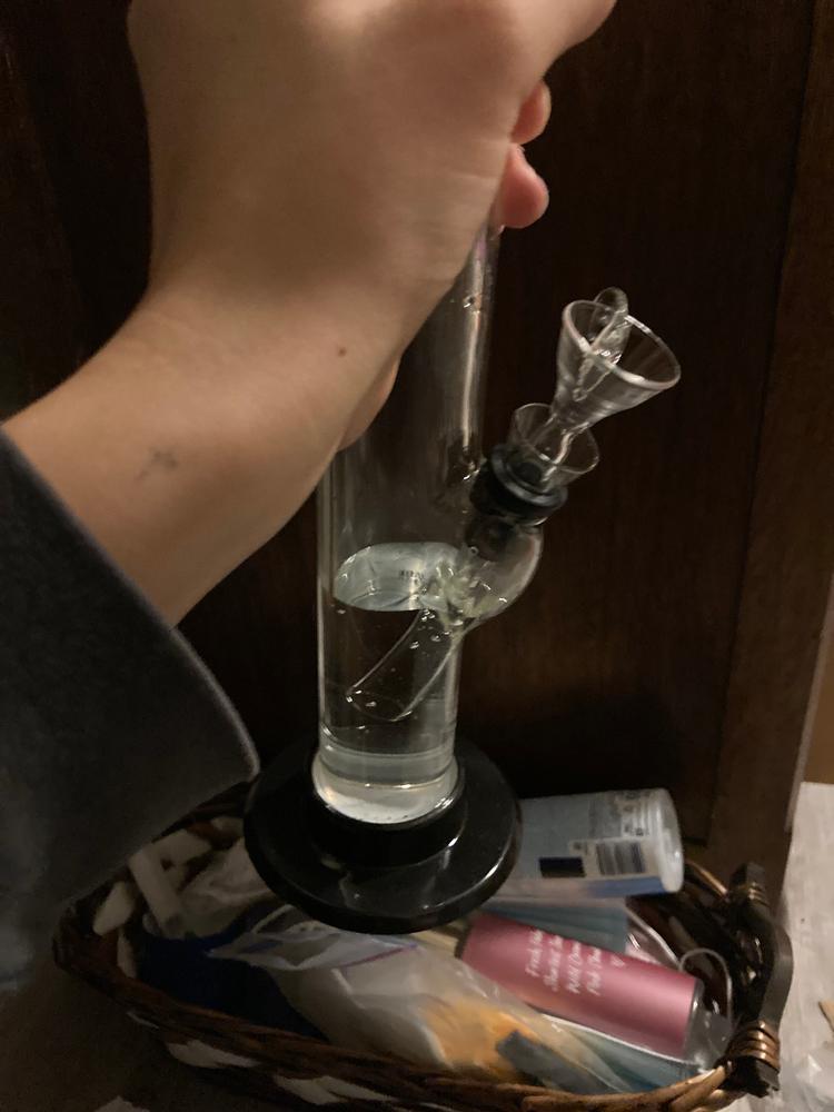 Glowfly Glass 15" Straight Bong w/ Removable Base - Customer Photo From Ashley