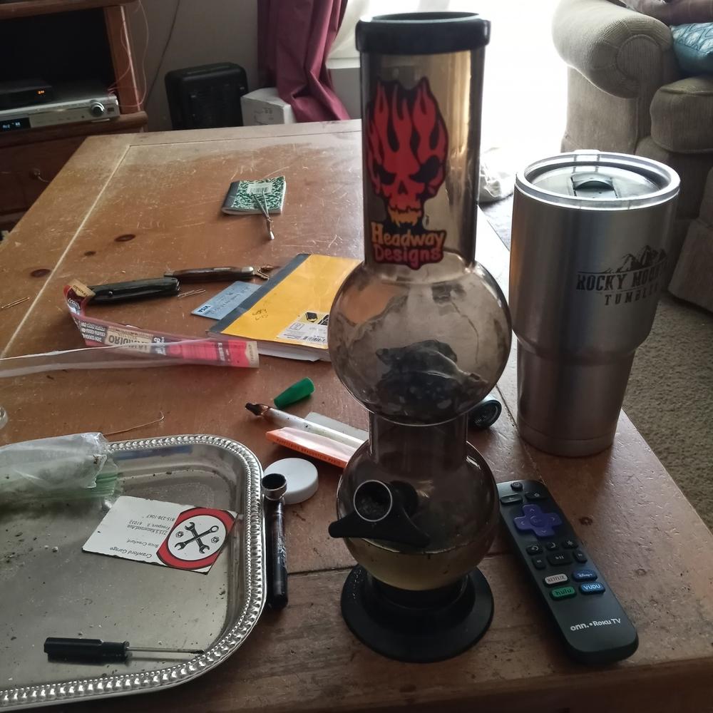 Headway 14" Double Bubble Acrylic Bong - Customer Photo From Charles w.